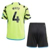 Officiële Voetbalshirt + Korte Broek Arsenal White 4 Uit 2023-24 - Kids